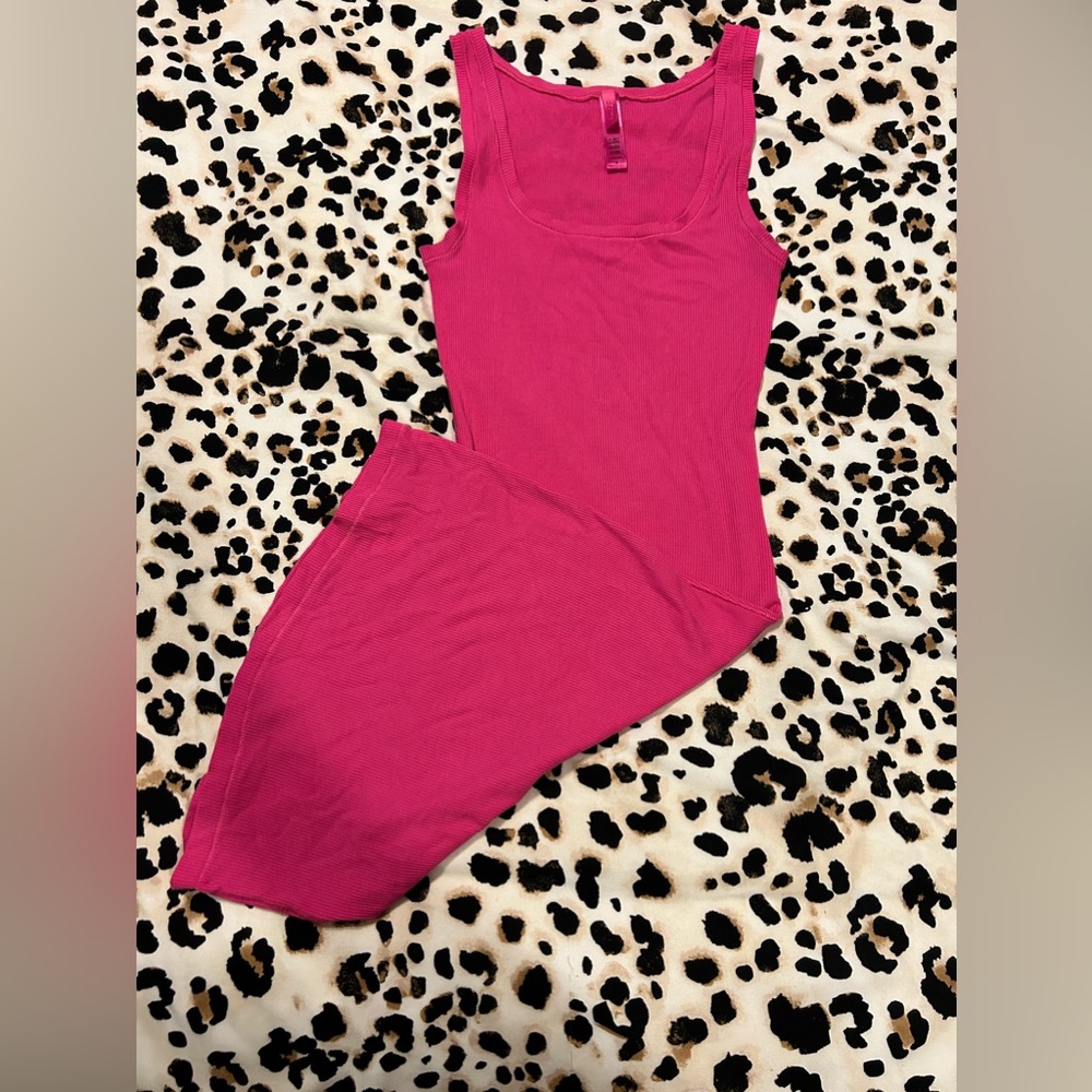 Skims hot pink mini dress